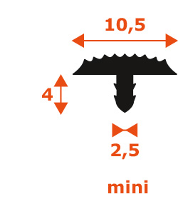 Antislipstrip mini 2,5cm